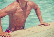 relaxing at the pool